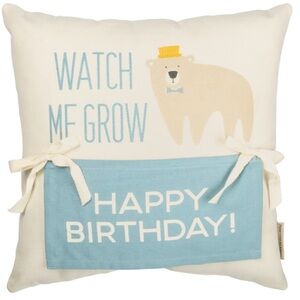 Primitives by Kathy Watch Me Grow Milestone Pillow with Interchangeable Banners